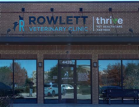 Rowlett veterinary clinic - Locally Run with Nationwide Support. Our pet hospitals are local; they’ve served pets in their communities for decades. They became Thrive Pet Healthcare partners to tap into our national network and take advantage of the latest advancements in pet healthcare.